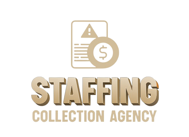 light brown staffing collection agency logo