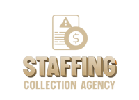 light brown staffing collection agency logo